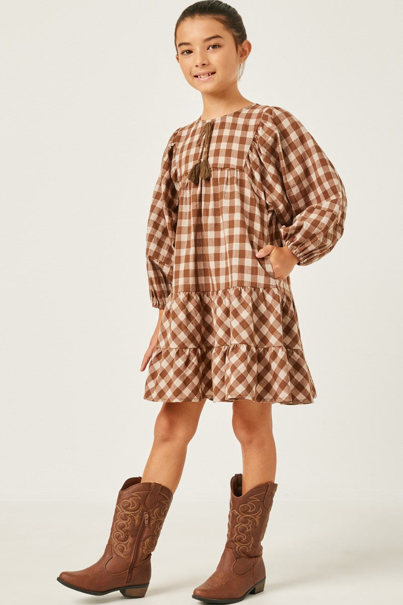 Harley Gingham Tween Dress