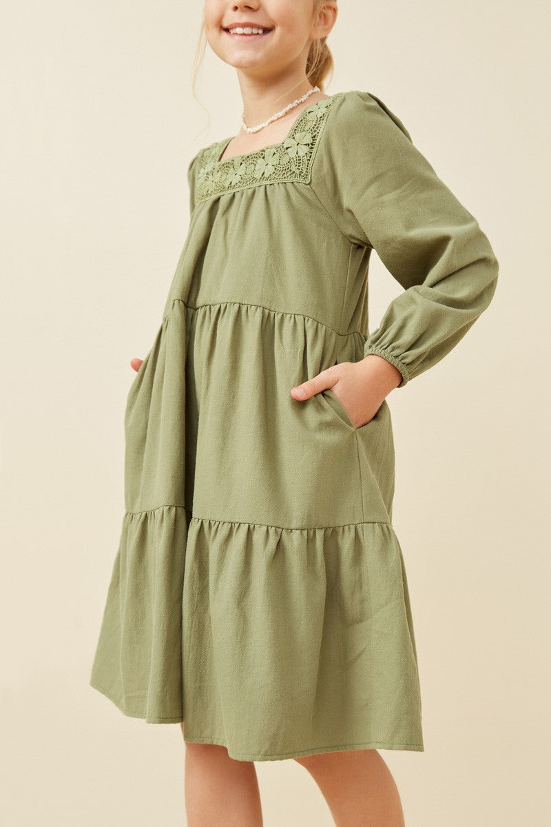 Olive Tween Dress