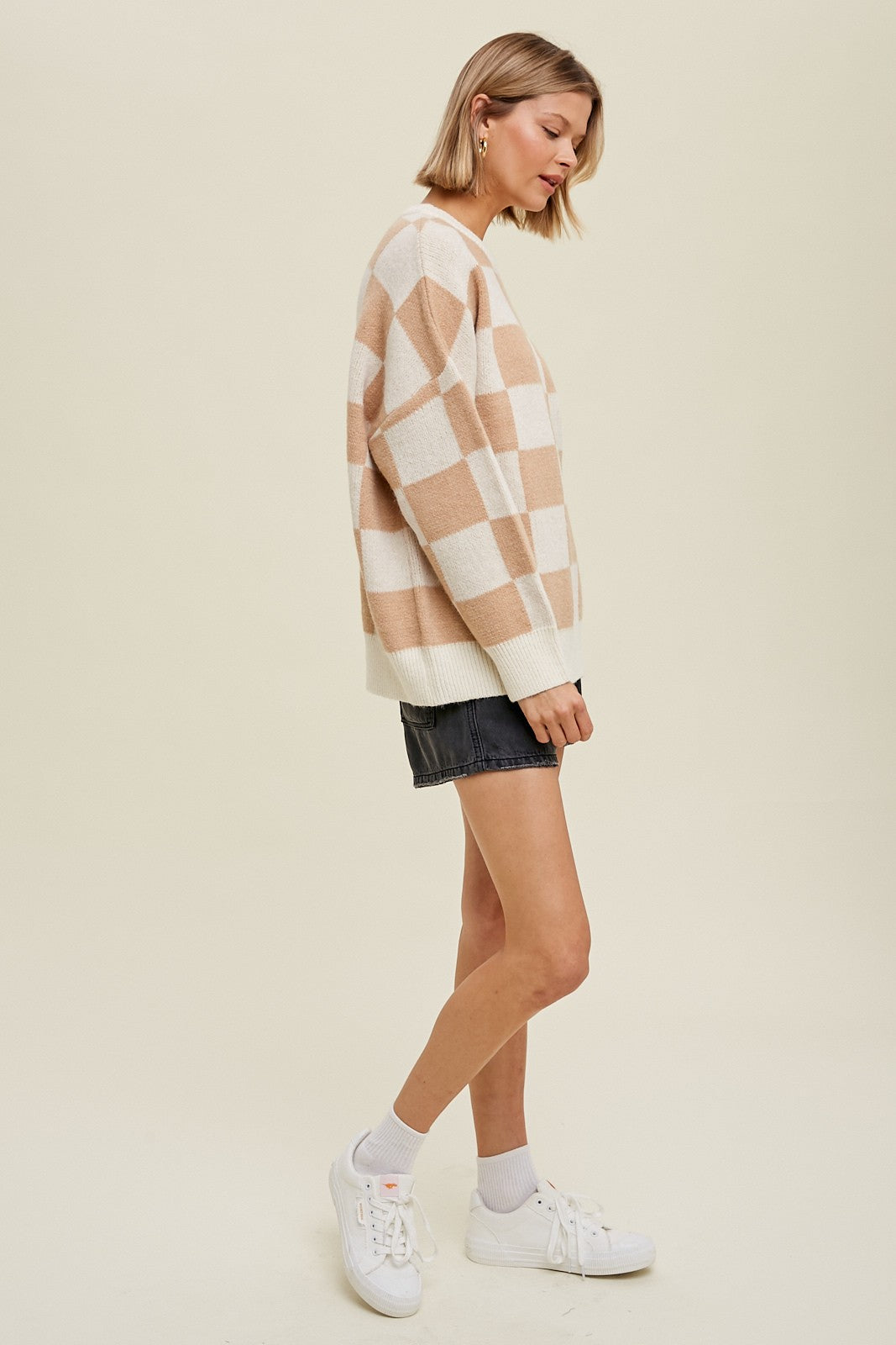 Esra Checkered Sweater