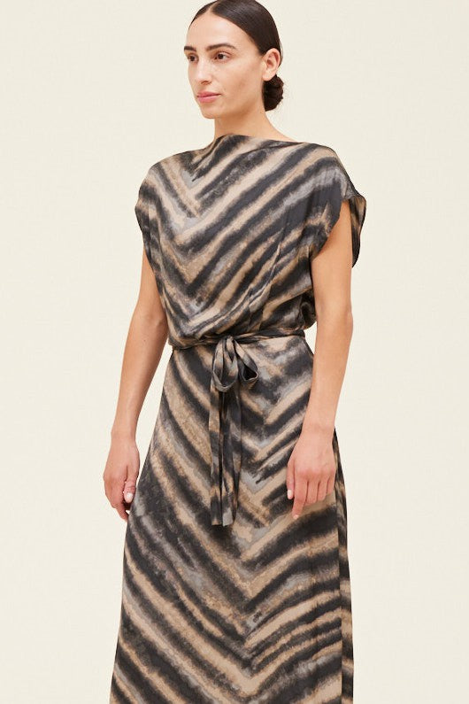 Hallie Draped Front Midi Dress