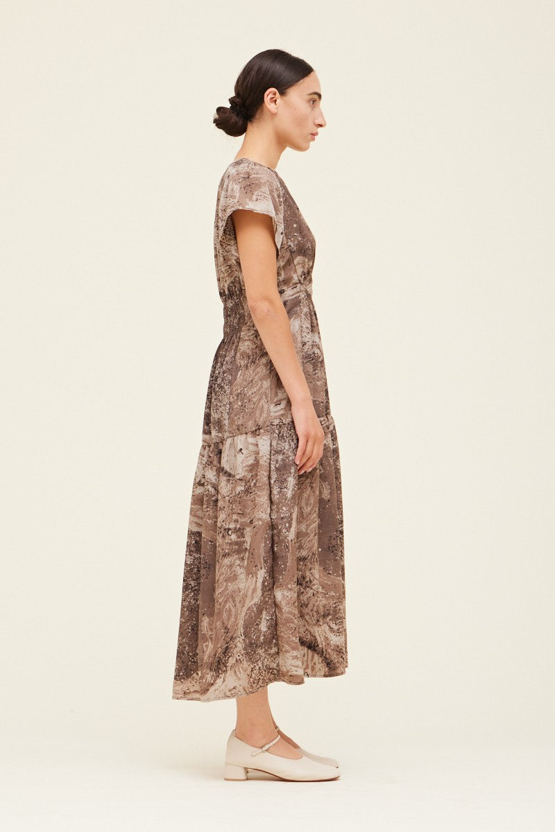 Samara Ruffle Print Midi Dress