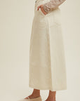 Tori Corduroy Back Slit Skirt