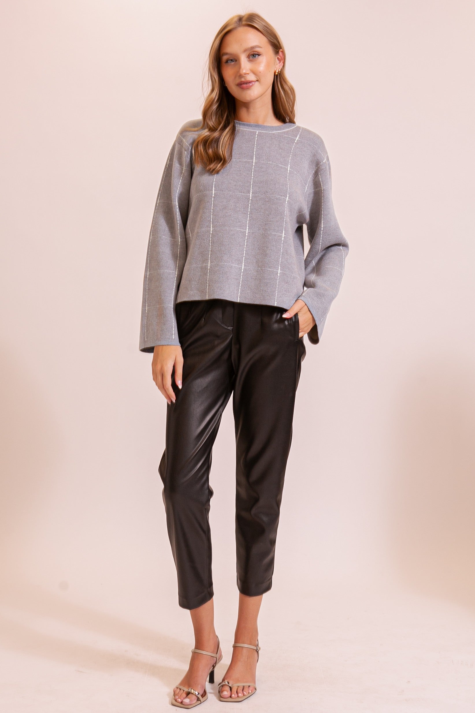 Ciara Windowpane Sweater