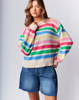 Lexi Colorful Striped Knit Sweater