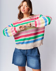Lexi Colorful Striped Knit Sweater