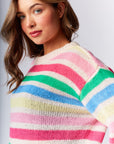Lexi Colorful Striped Knit Sweater