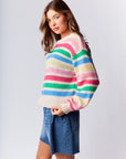 Lexi Colorful Striped Knit Sweater