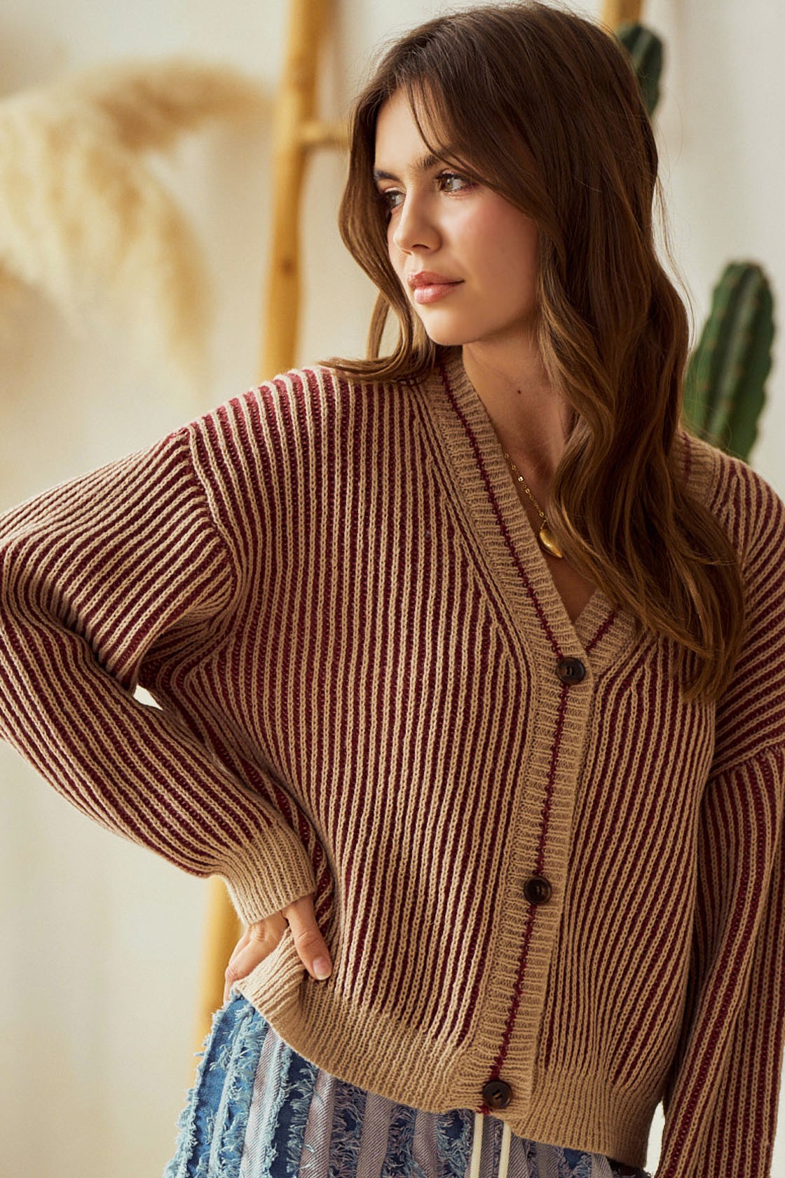 Lucy Vintage Striped Cardigan