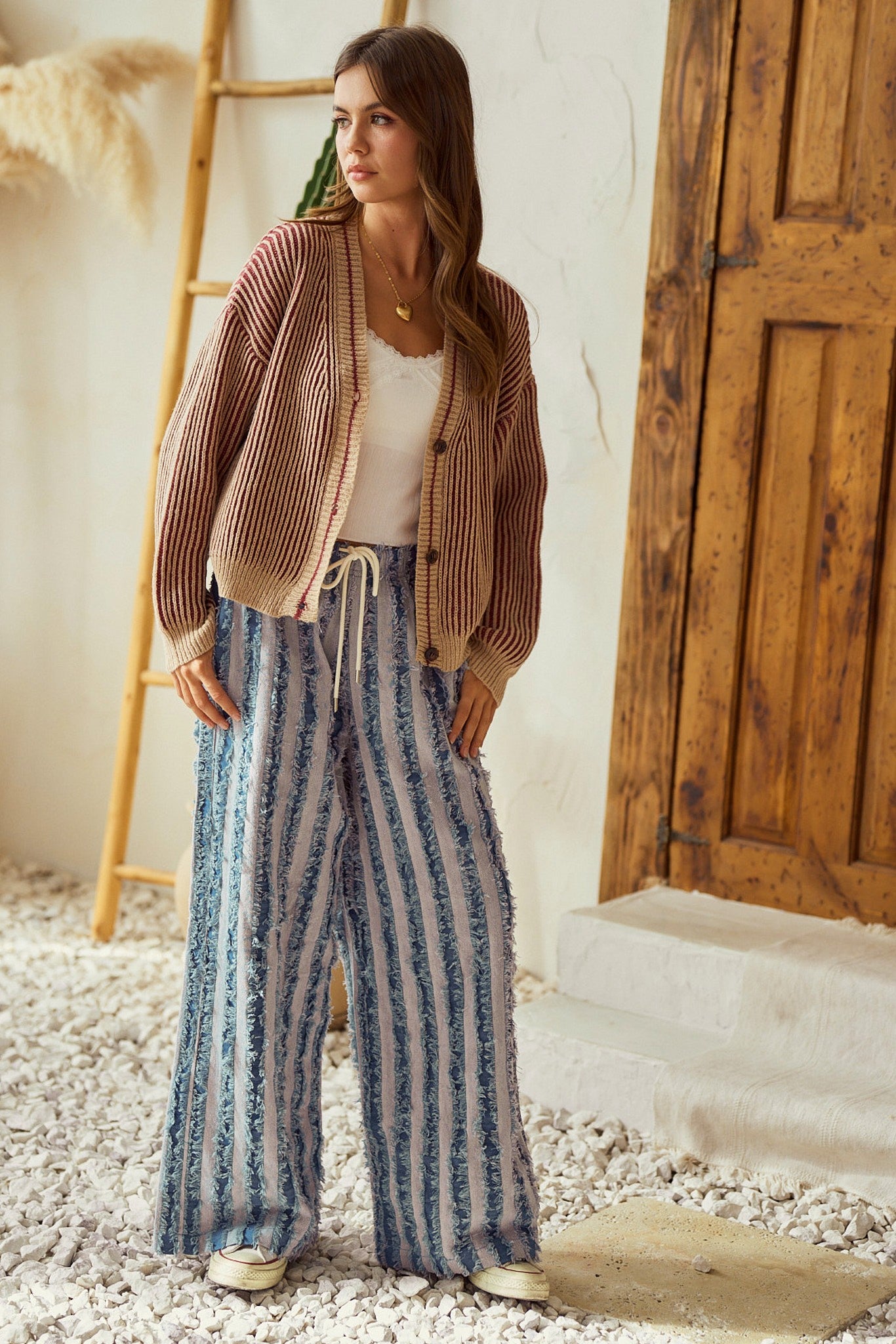 Lucy Vintage Striped Cardigan