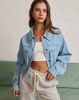 Carolina Denim jacket With Stripes