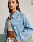 Carolina Denim jacket With Stripes