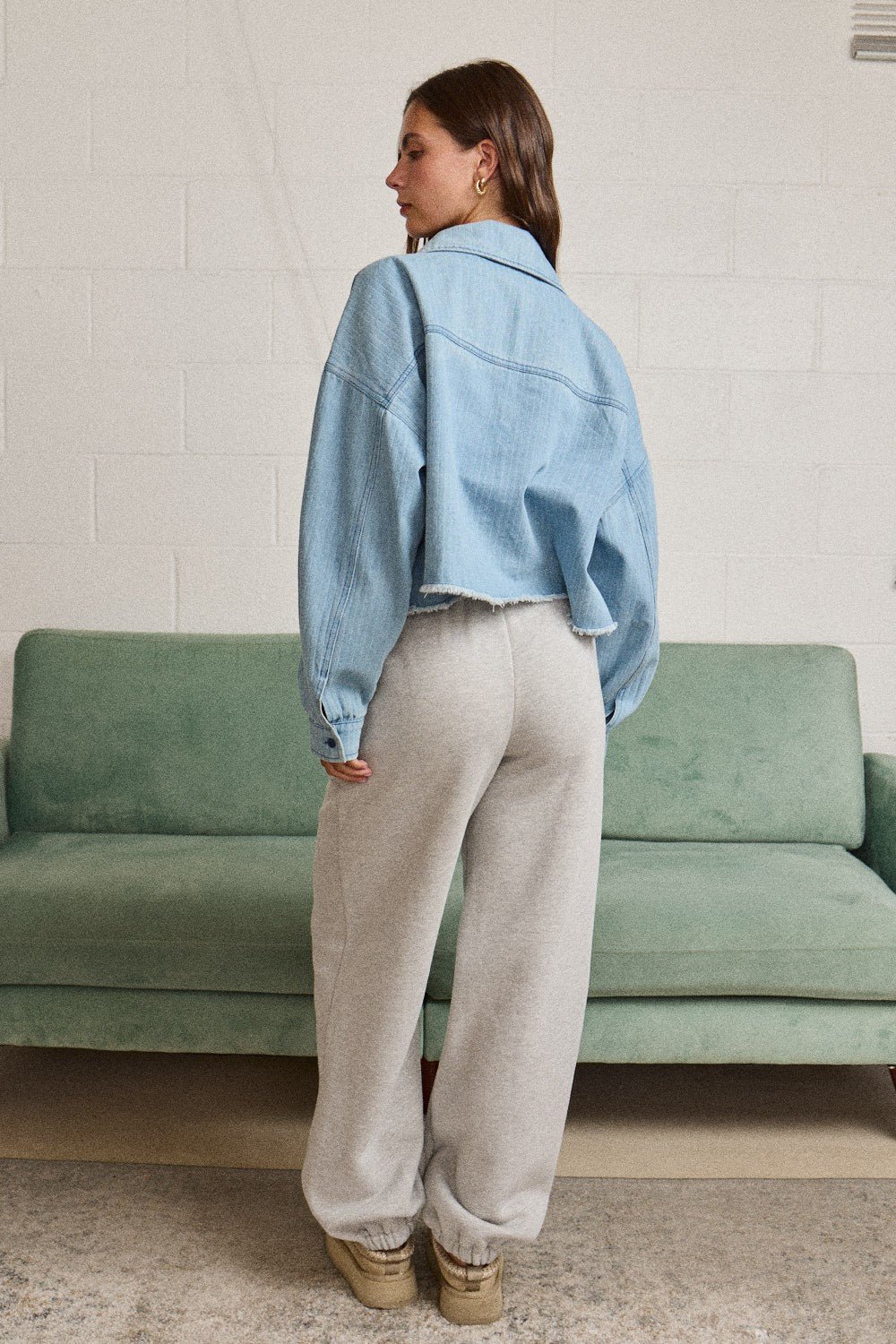 Carolina Denim jacket With Stripes