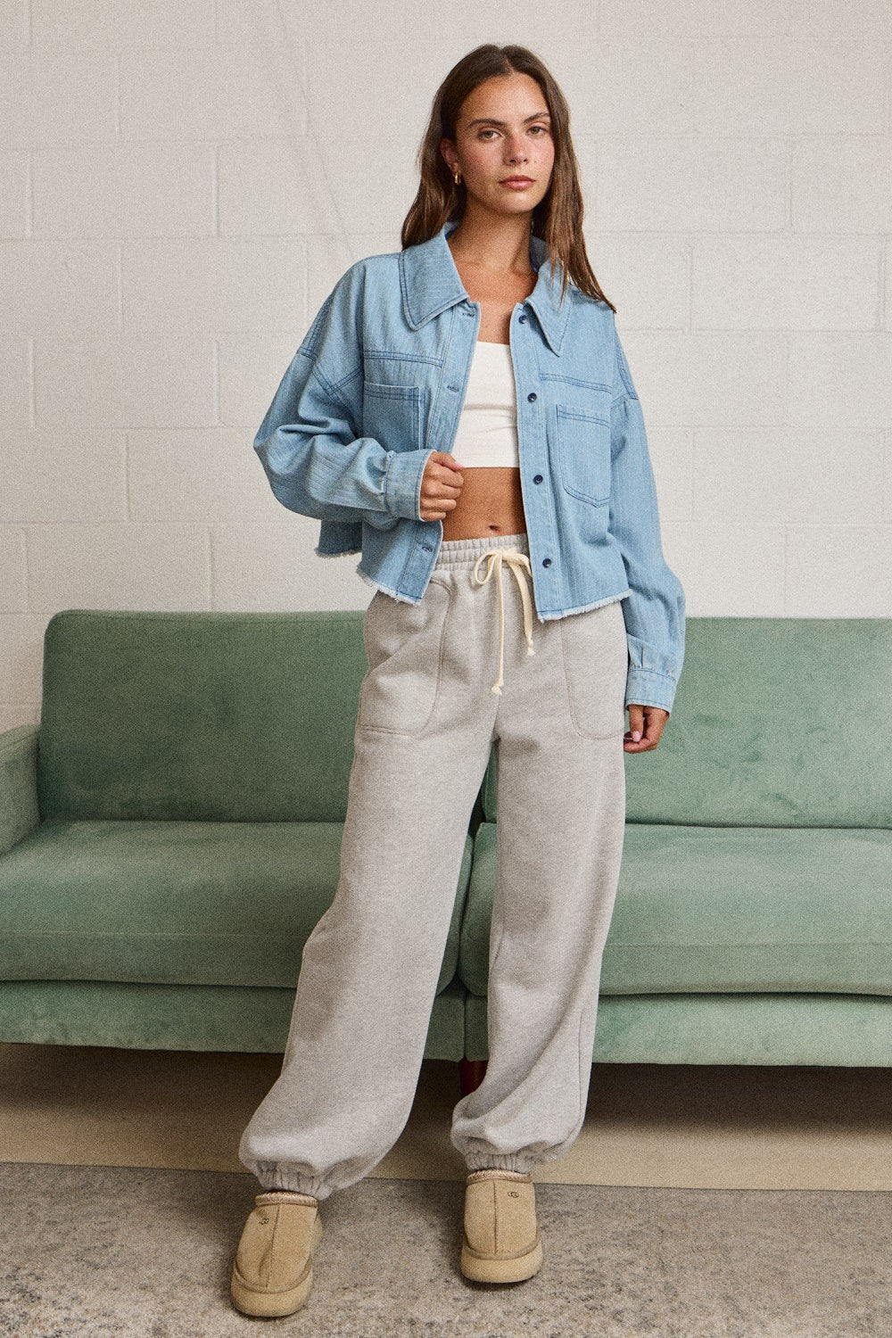 Carolina Denim jacket With Stripes