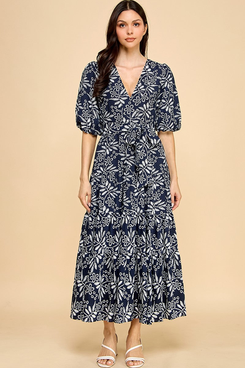 Edna Embroidered Maxi Dress
