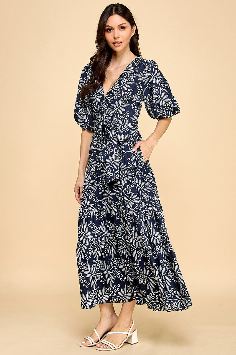Edna Embroidered Maxi Dress