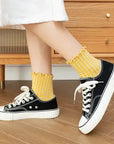 Black Checkered Lace Socks