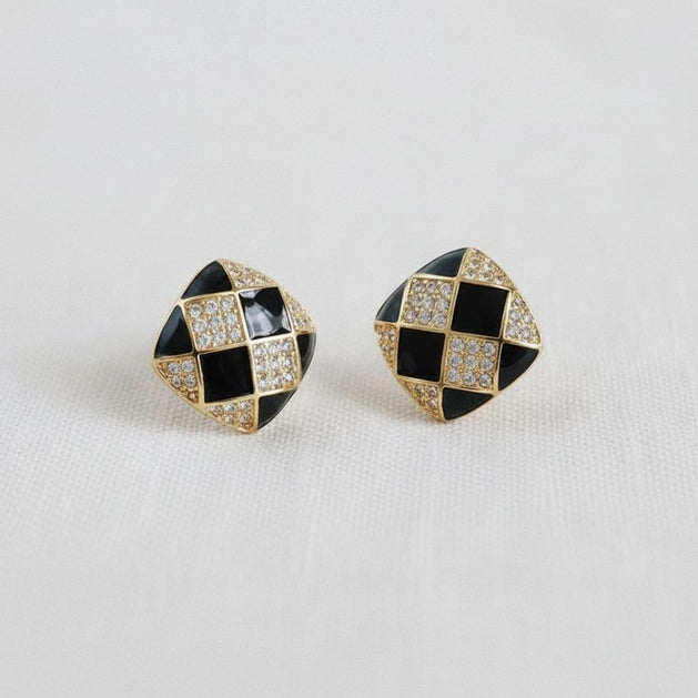 Chessboard Inspired Earrings