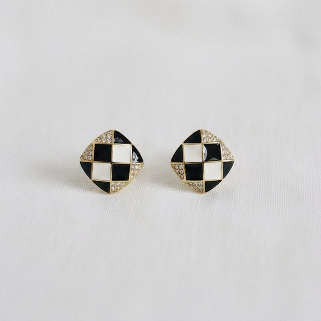 Chessboard Inspired Earrings
