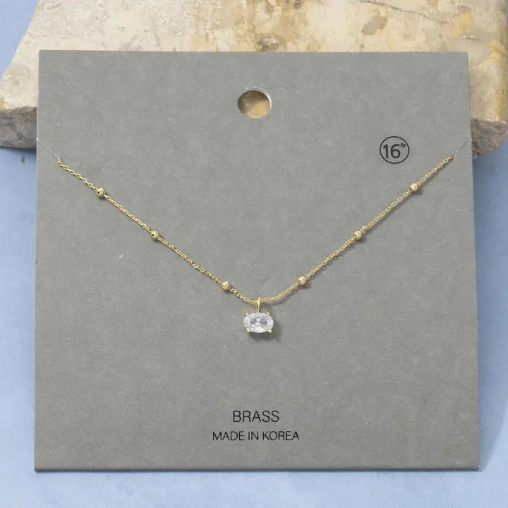Oval Pendant Necklace