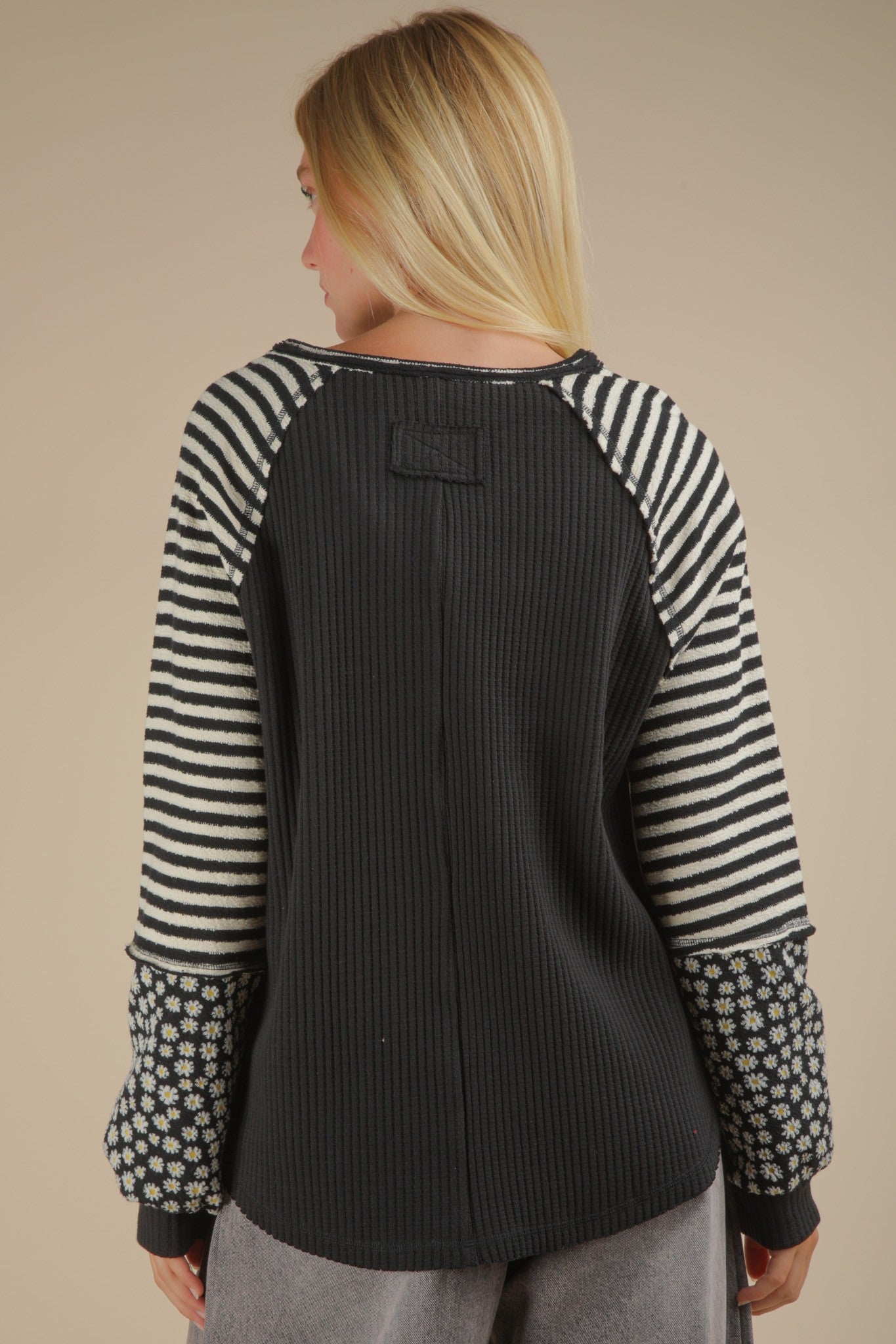 Kate Mixed Print Henley