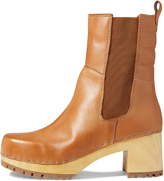 Leather hot sale clog boots