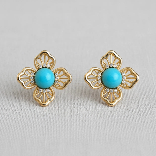 Filigree Flower Earrings