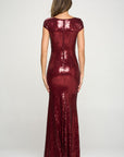 Margot Sequin Dress・Burgundy