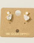 Rhinestone Teardrop Stud Earrings