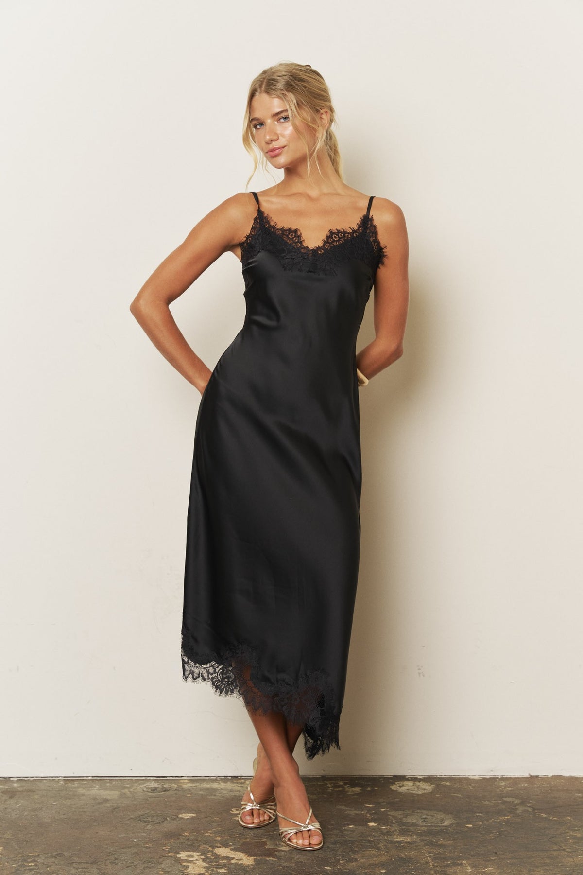 Midnight Ebony Lace Dress
