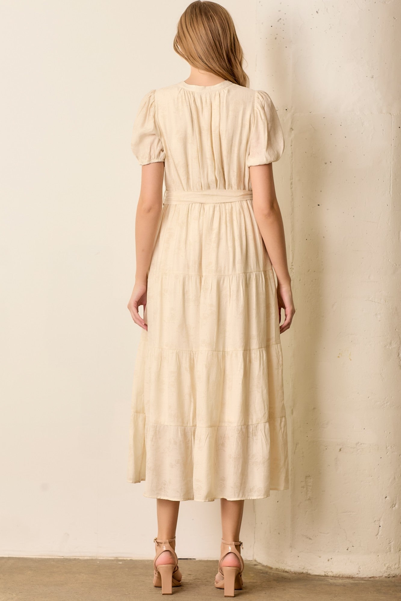 Buttercream Tiered Dress - Curvy