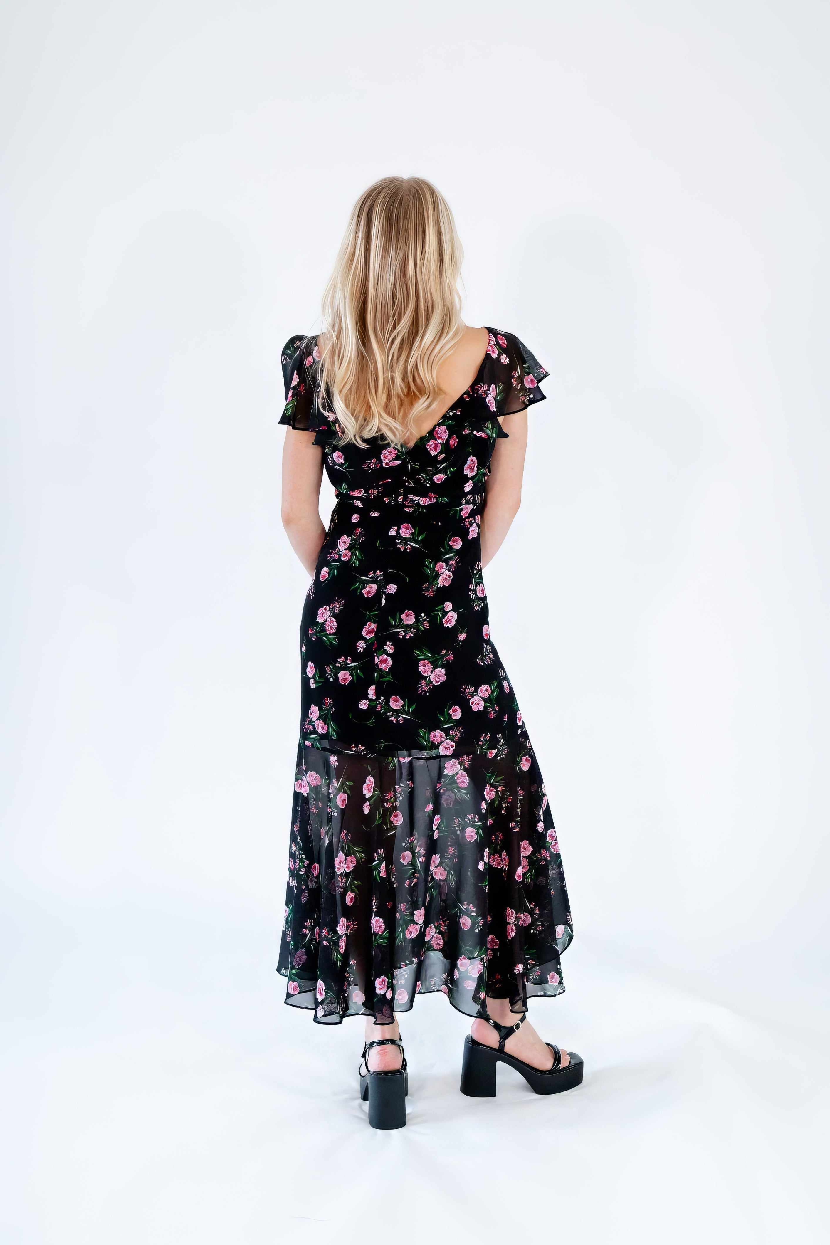 Olympe Ruched Floral Dress