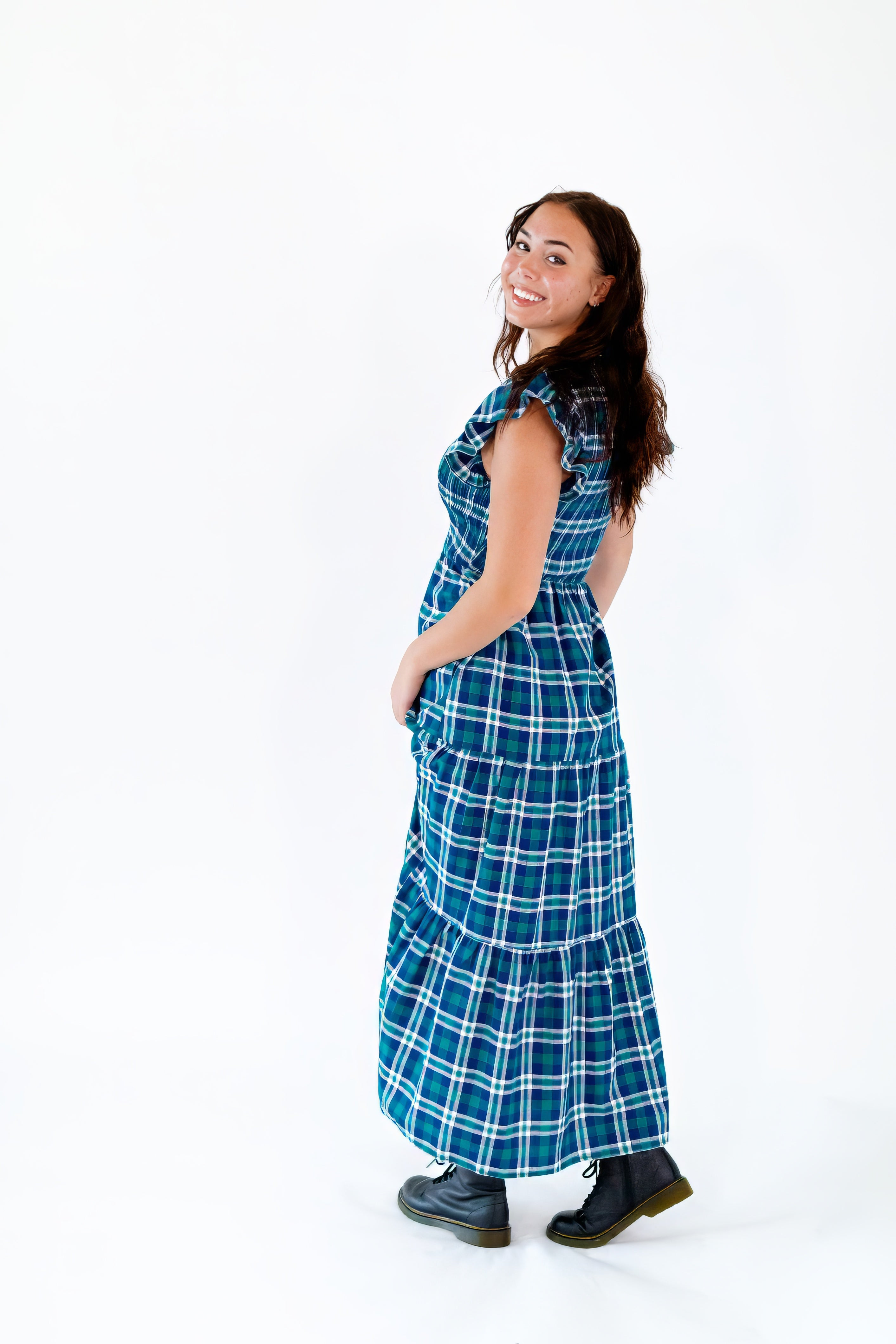 Britte Gingham Smocked Dress