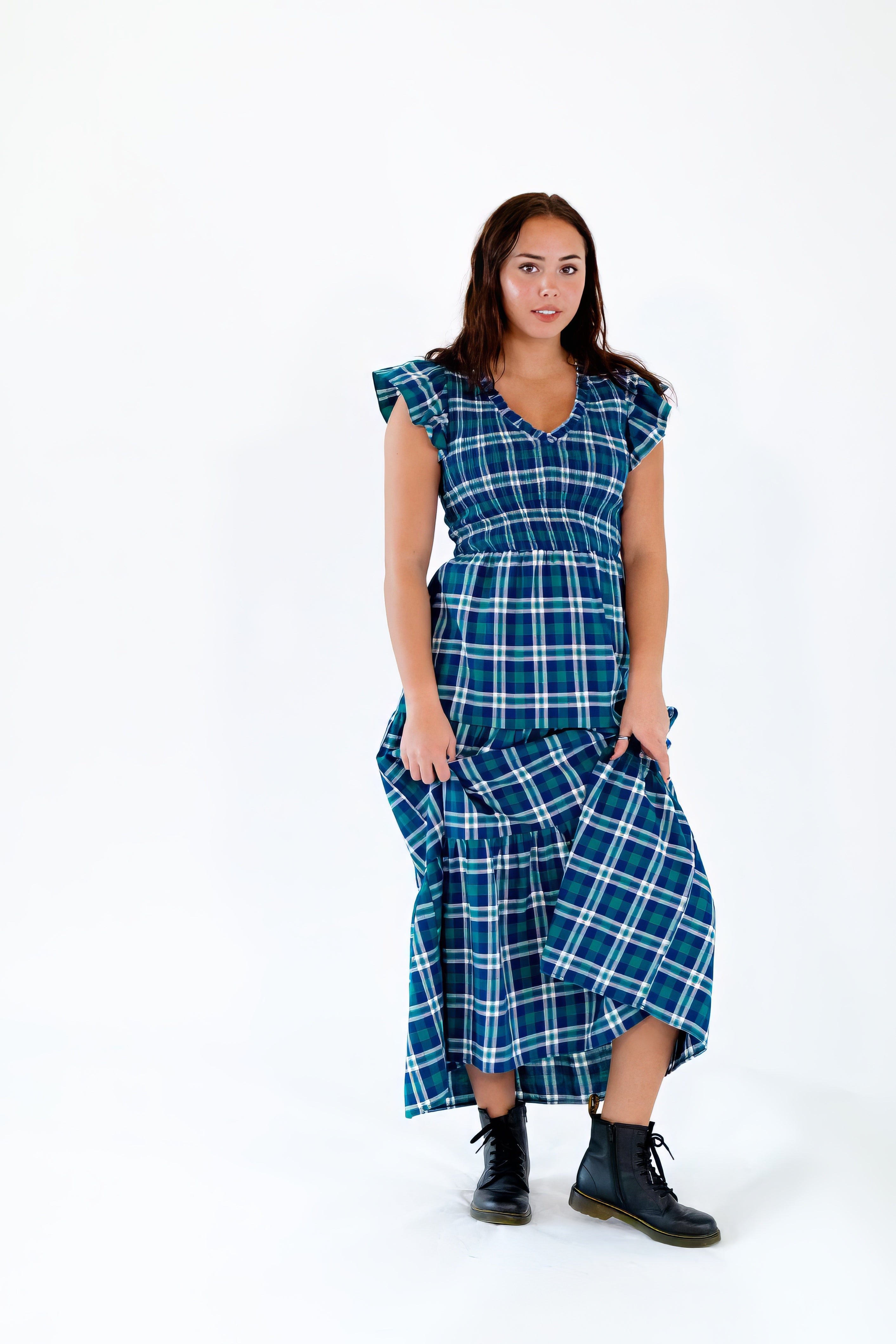 Britte Gingham Smocked Dress