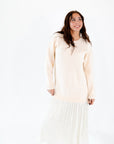 Collier Metallic Mixed Media Knit Dress