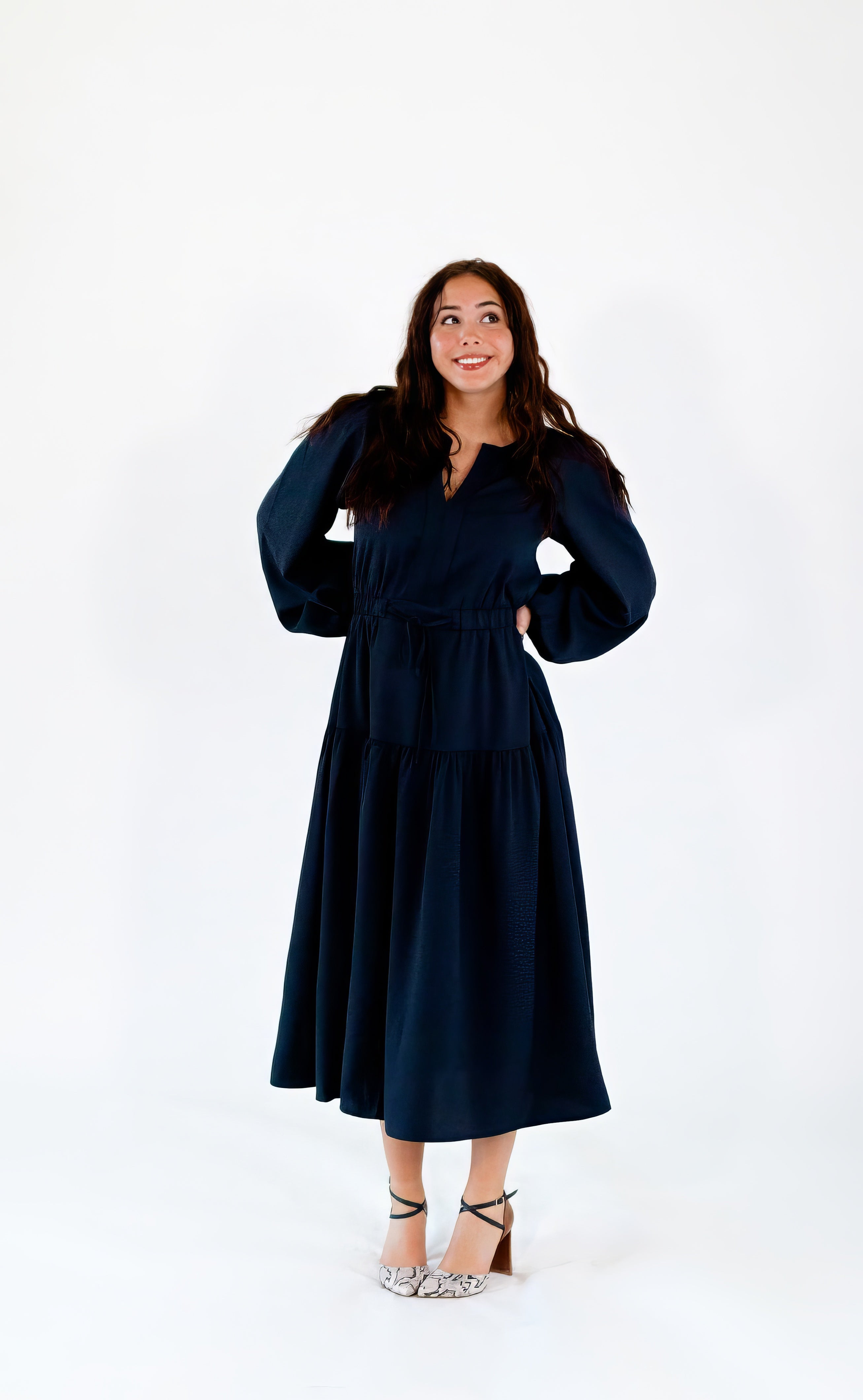 Ponte Navy Maxi Dress