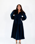 Ponte Navy Maxi Dress