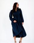 Ponte Navy Maxi Dress