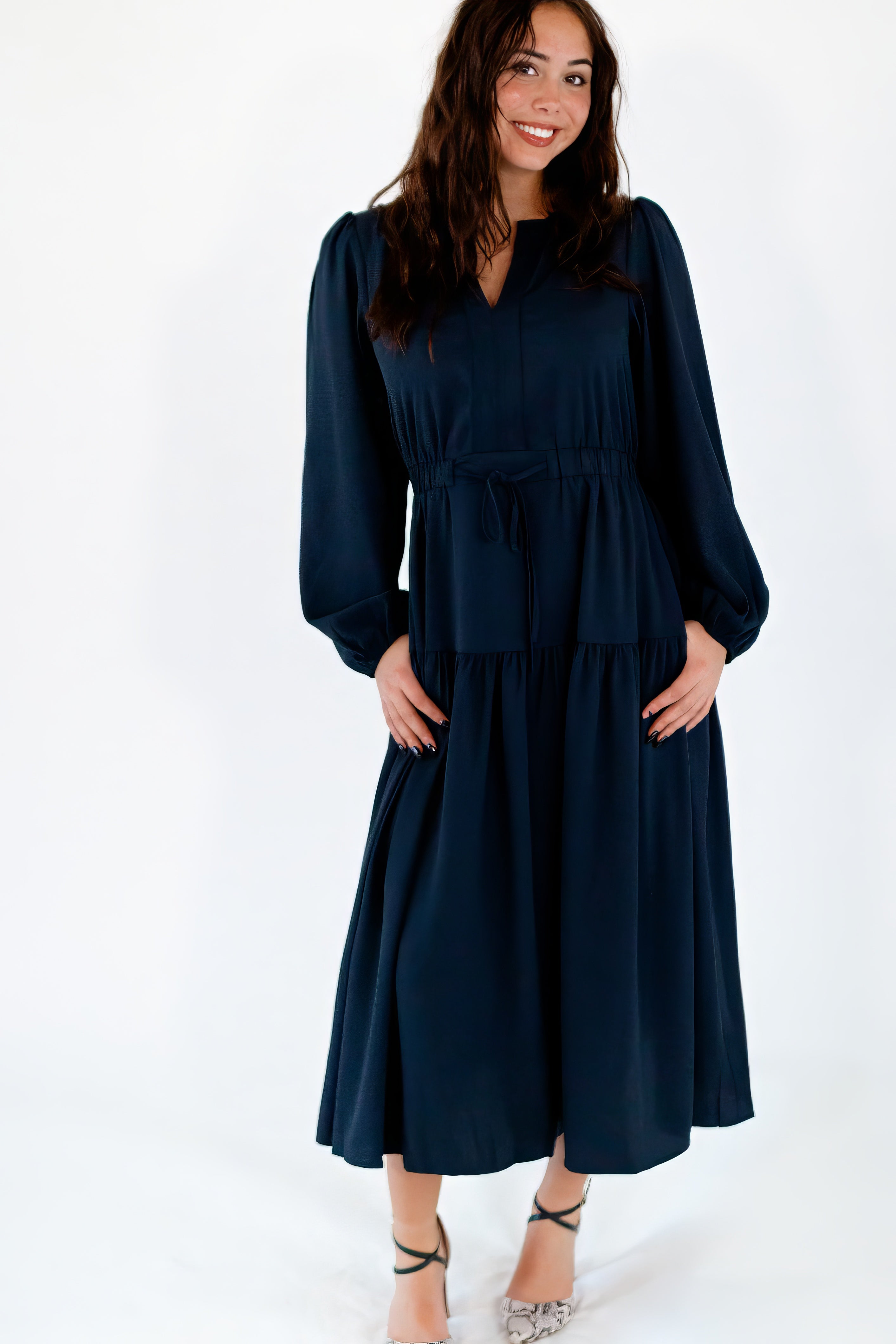 Ponte Navy Maxi Dress