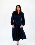 Ponte Navy Maxi Dress