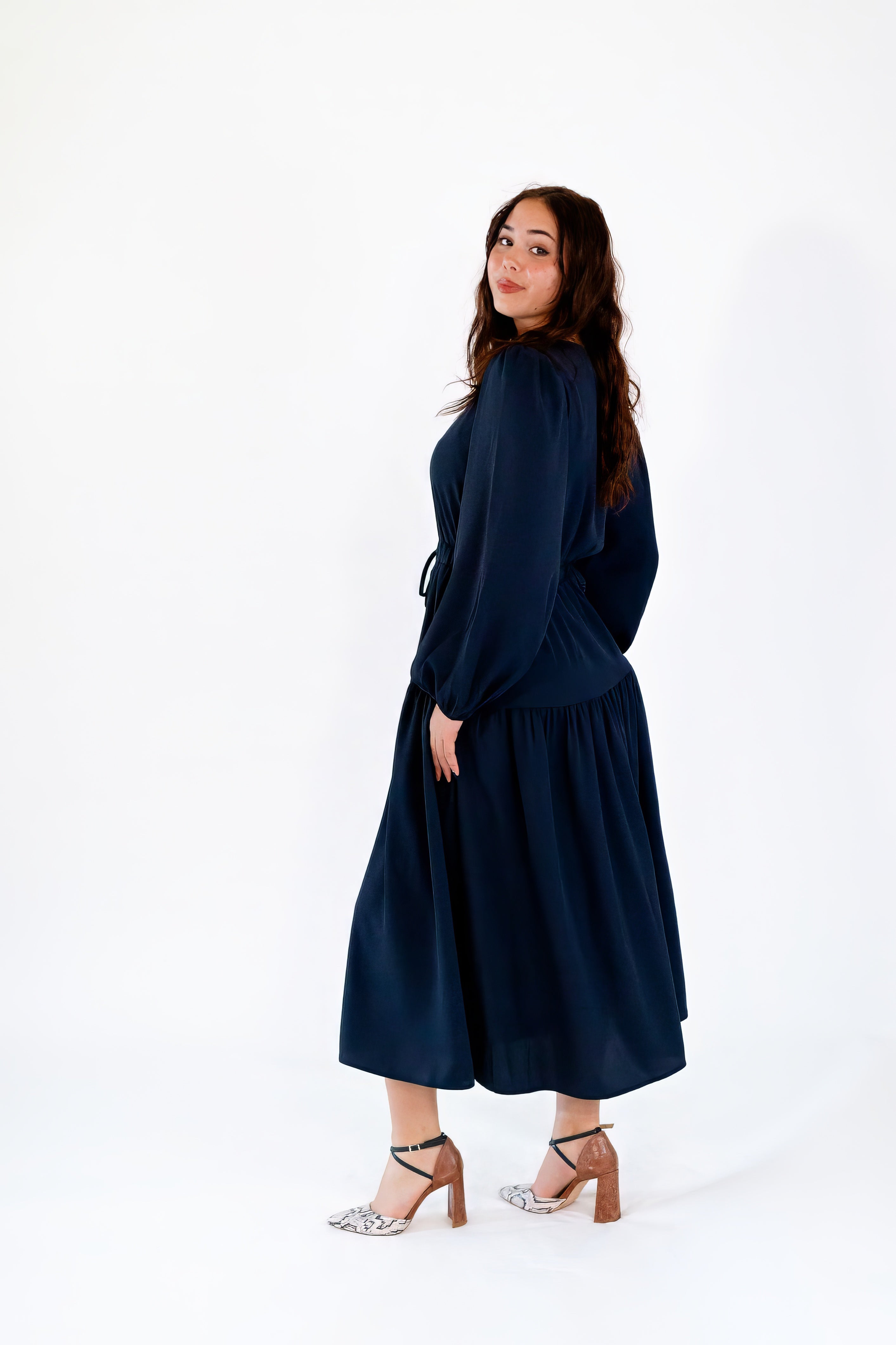 Ponte Navy Maxi Dress