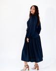 Ponte Navy Maxi Dress