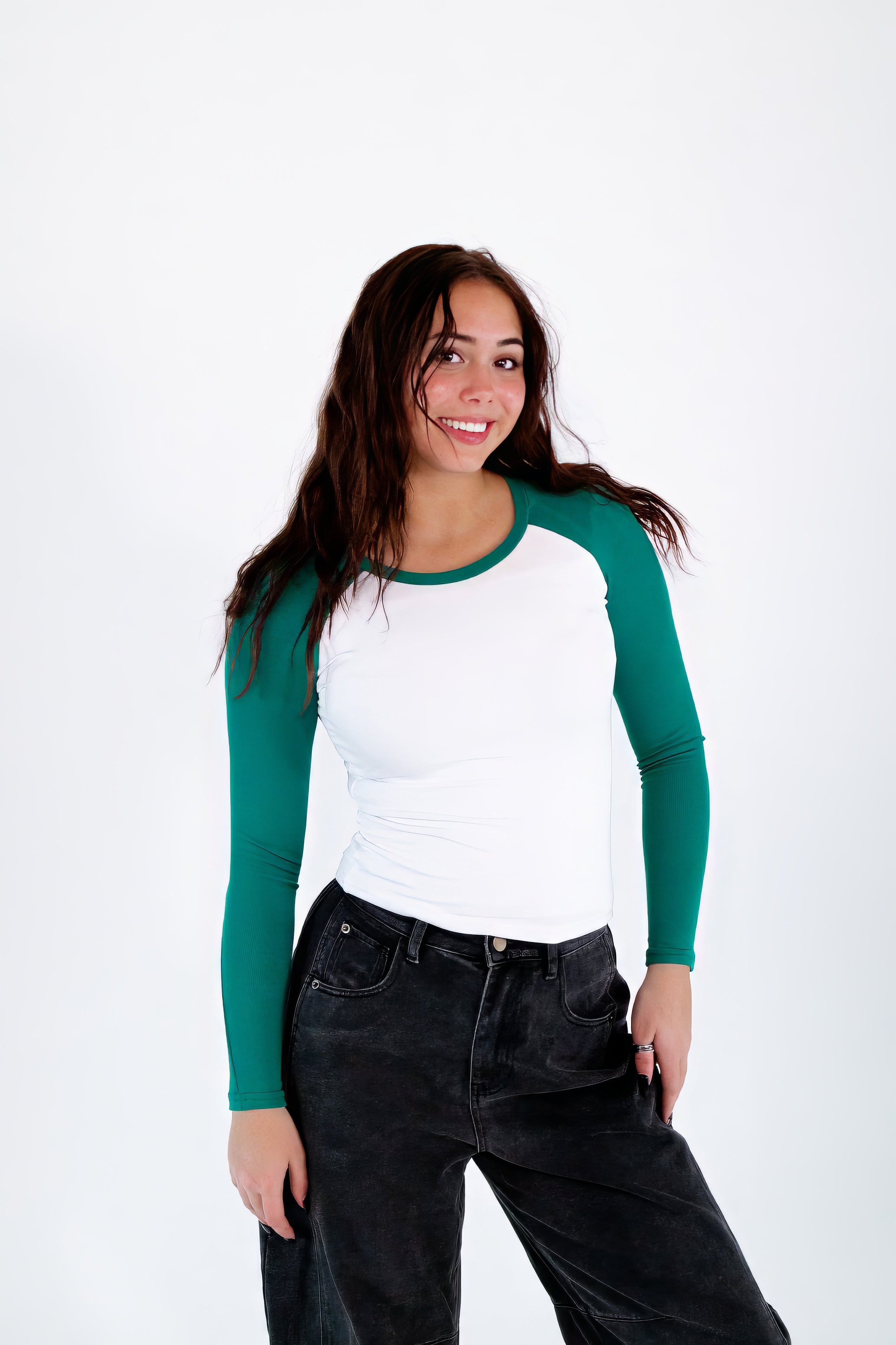 Etna Raglan Top・Green