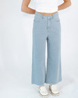 Polka Dot Straight Leg Jeans