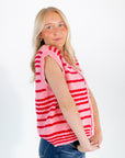 Aya Striped Button Up Vest