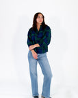 Enza Plaid Blouse