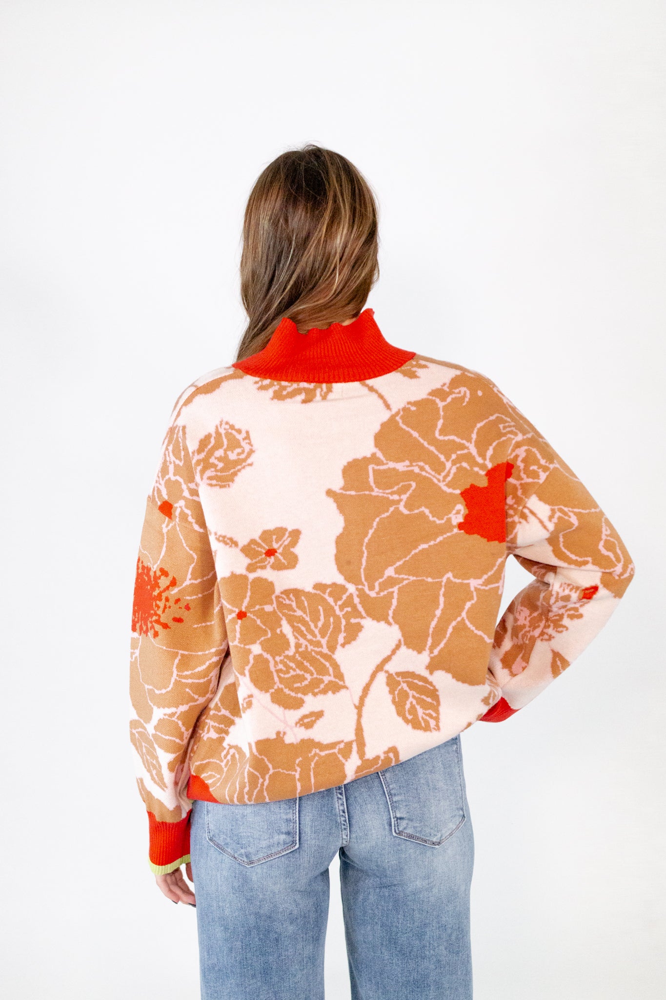 Richfield Floral Half-Zip・Rust