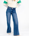 Elianna Double Button Denim