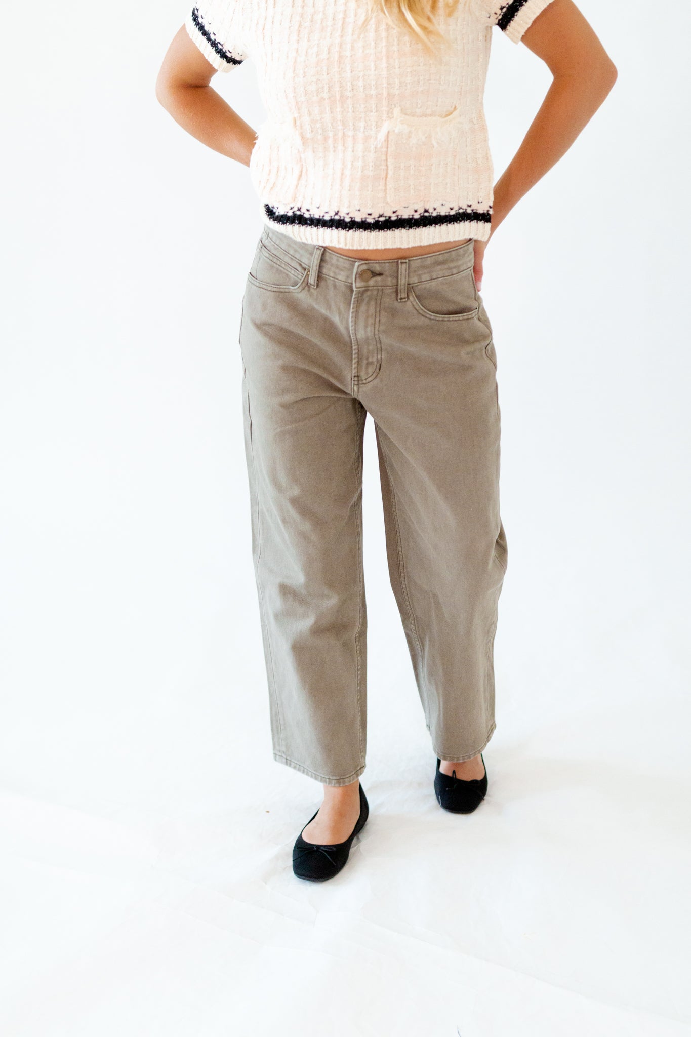 Eloise Olive Straight Leg Pants