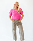 Tobie Crochet Knit Top