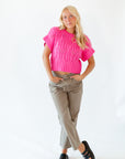 Tobie Crochet Knit Top